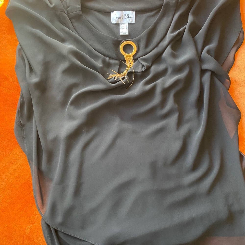 Joseph Ribkoff black blouse size 8